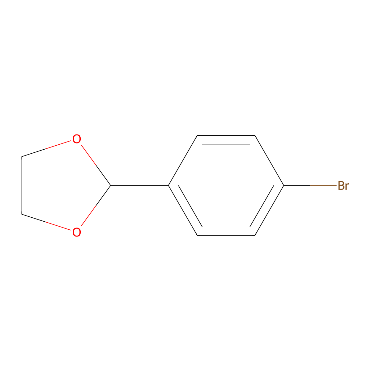 2-(4-Bromophenyl)-1,3-dioxolane molecular structure, CAS 10602-01-4
