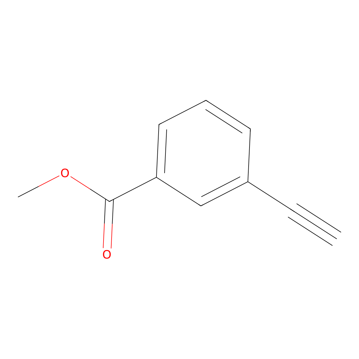 3-Ethynylbenzoic acid methyl ester molecular structure, CAS 10602-06-9