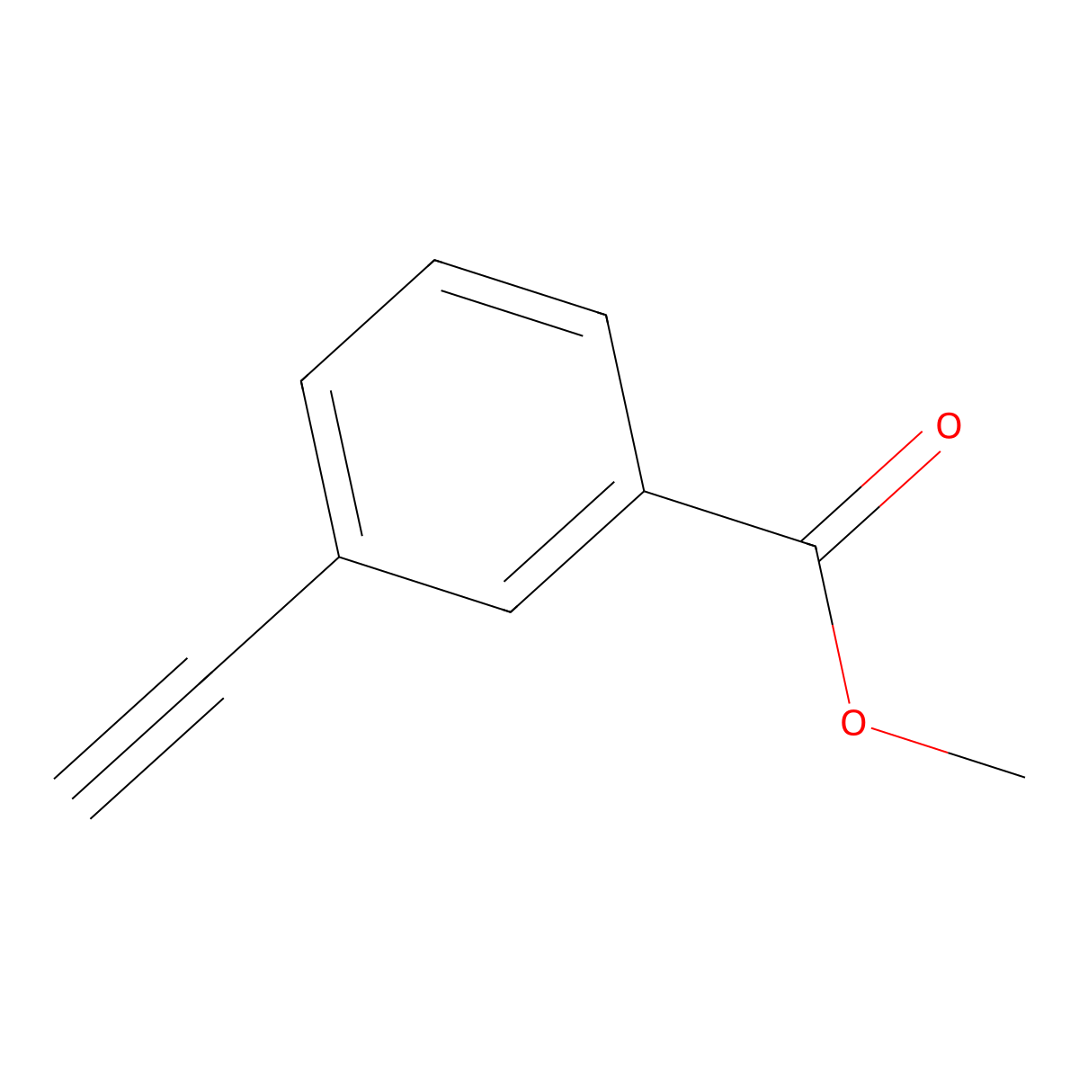 3-Ethynylbenzoic acid methyl ester molecular structure, CAS 10602-06-9