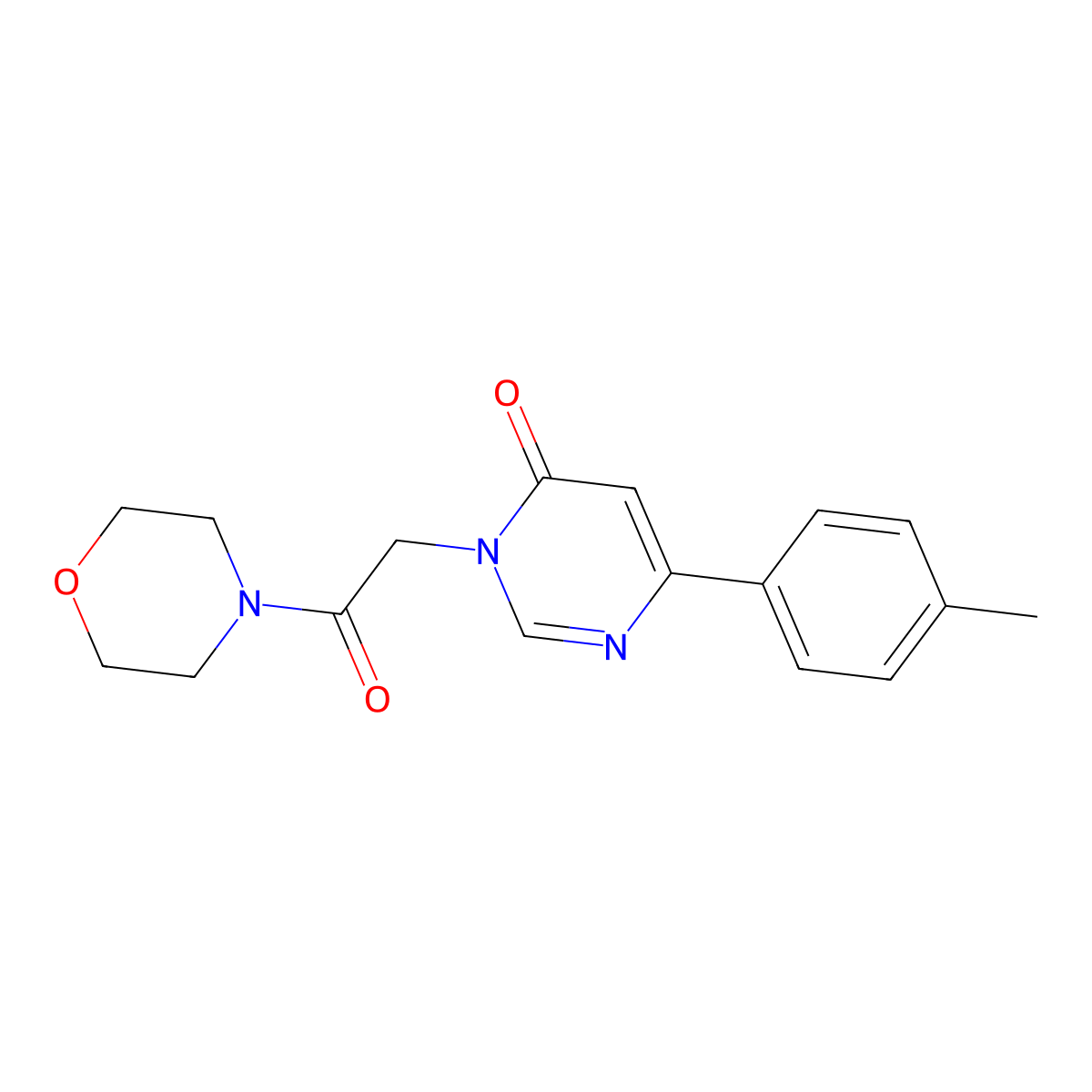 6-(4-Methylphenyl)-3-[2-(morpholin-4-yl)-2-oxoethyl]-3,4-dihydropyrimidin-4-one molecular structure, CAS 1060201-68-4