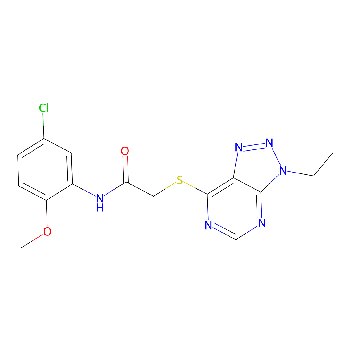N-(5-chloro-2-methoxyphenyl)-2-((3-ethyl-3H-[1,2,3]triazolo[4,5-d]pyrimidin-7-yl)thio)acetamide molecular structure, CAS 1060204-59-2