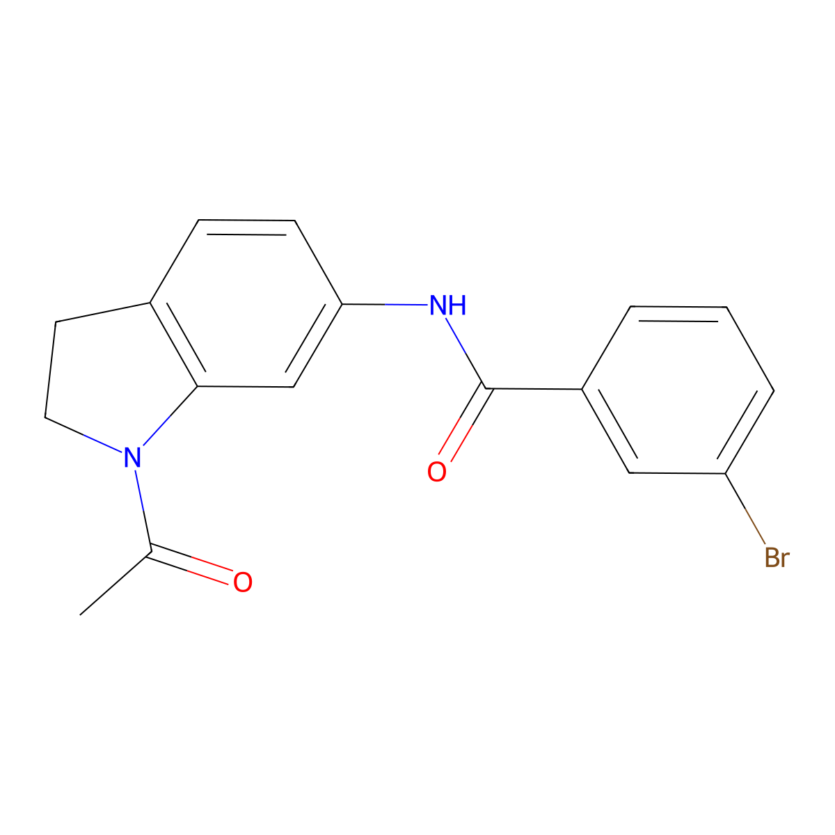 N-(1-acetyl-2,3-dihydro-1H-indol-6-yl)-3-bromobenzamide molecular structure, CAS 1060204-61-6