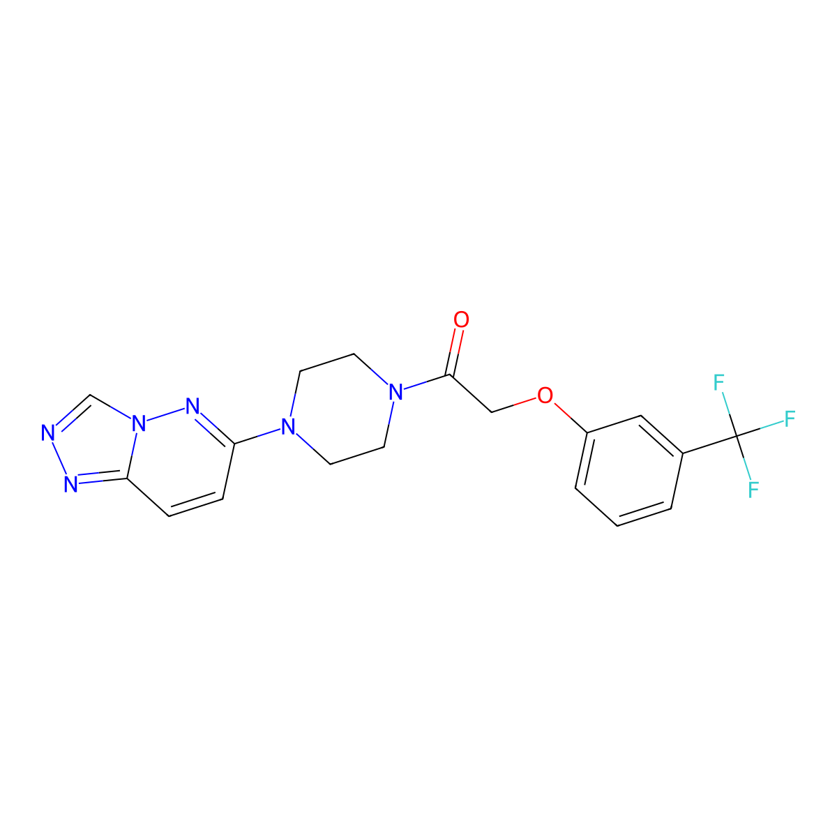 1-(4-([1,2,4]Triazolo[4,3-b]pyridazin-6-yl)piperazin-1-yl)-2-(3-(trifluoromethyl)phenoxy)ethanone molecular structure, CAS 1060204-66-1