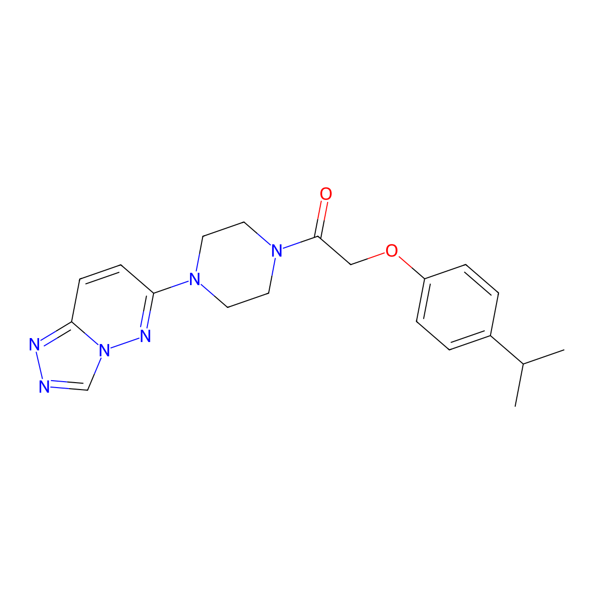 1-(4-([1,2,4]Triazolo[4,3-b]pyridazin-6-yl)piperazin-1-yl)-2-(4-isopropylphenoxy)ethanone molecular structure, CAS 1060204-74-1