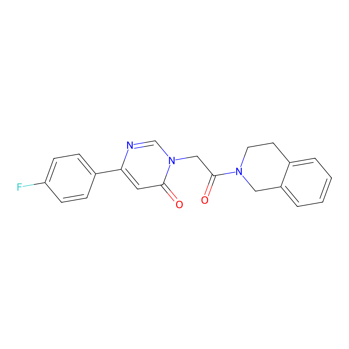 6-(4-Fluorophenyl)-3-[2-oxo-2-(1,2,3,4-tetrahydroisoquinolin-2-yl)ethyl]-3,4-dihydropyrimidin-4-one molecular structure, CAS 1060204-88-7