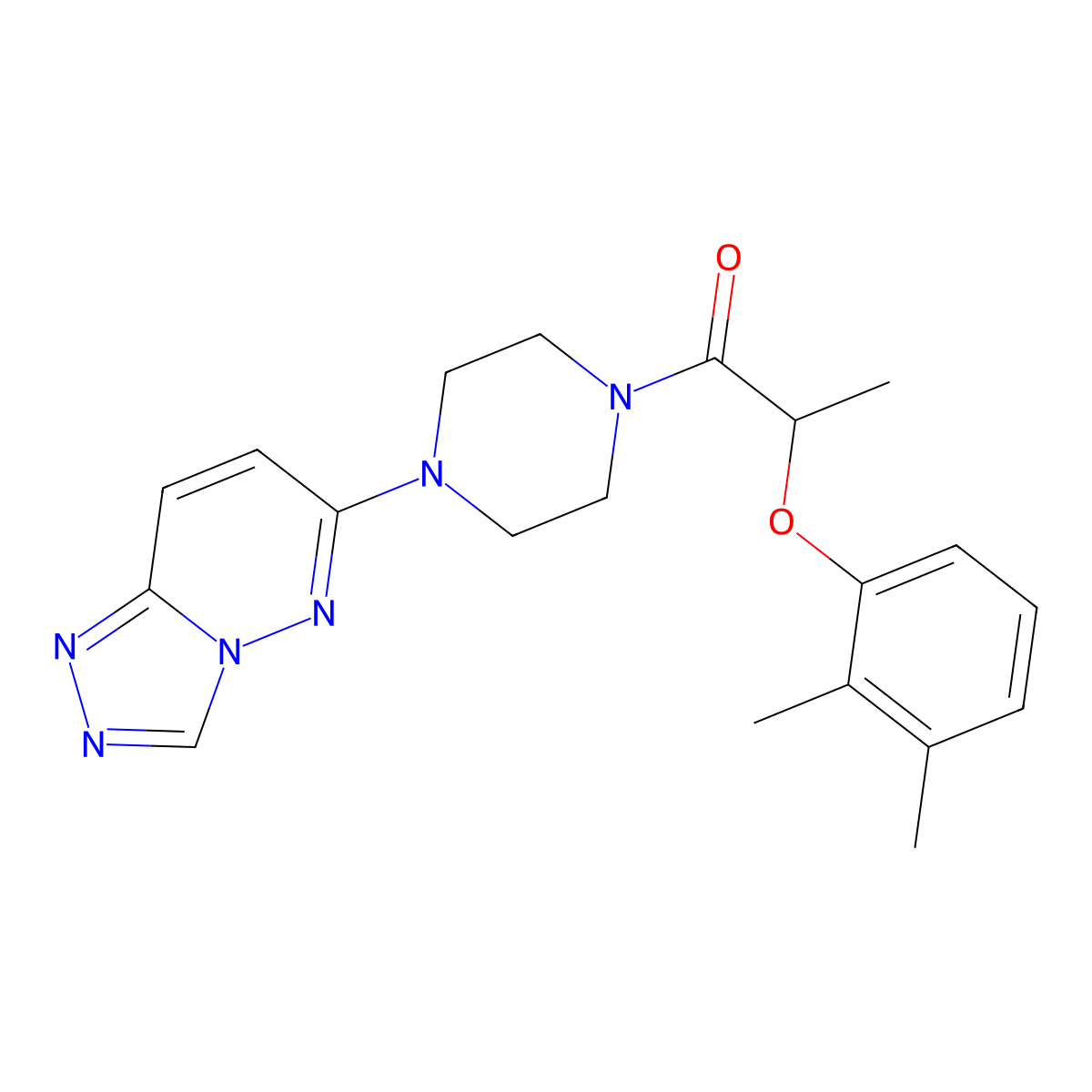 1-(4-([1,2,4]Triazolo[4,3-b]pyridazin-6-yl)piperazin-1-yl)-2-(2,3-dimethylphenoxy)propan-1-one molecular structure, CAS 1060205-04-0