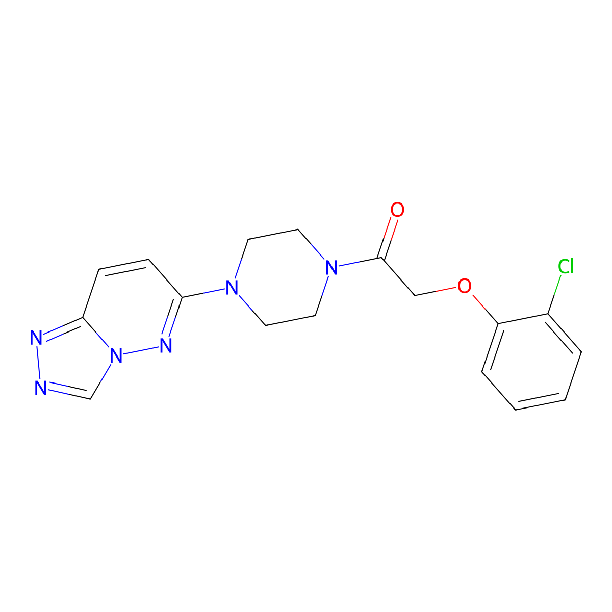 1-(4-([1,2,4]Triazolo[4,3-b]pyridazin-6-yl)piperazin-1-yl)-2-(2-chlorophenoxy)ethanone molecular structure, CAS 1060205-99-3