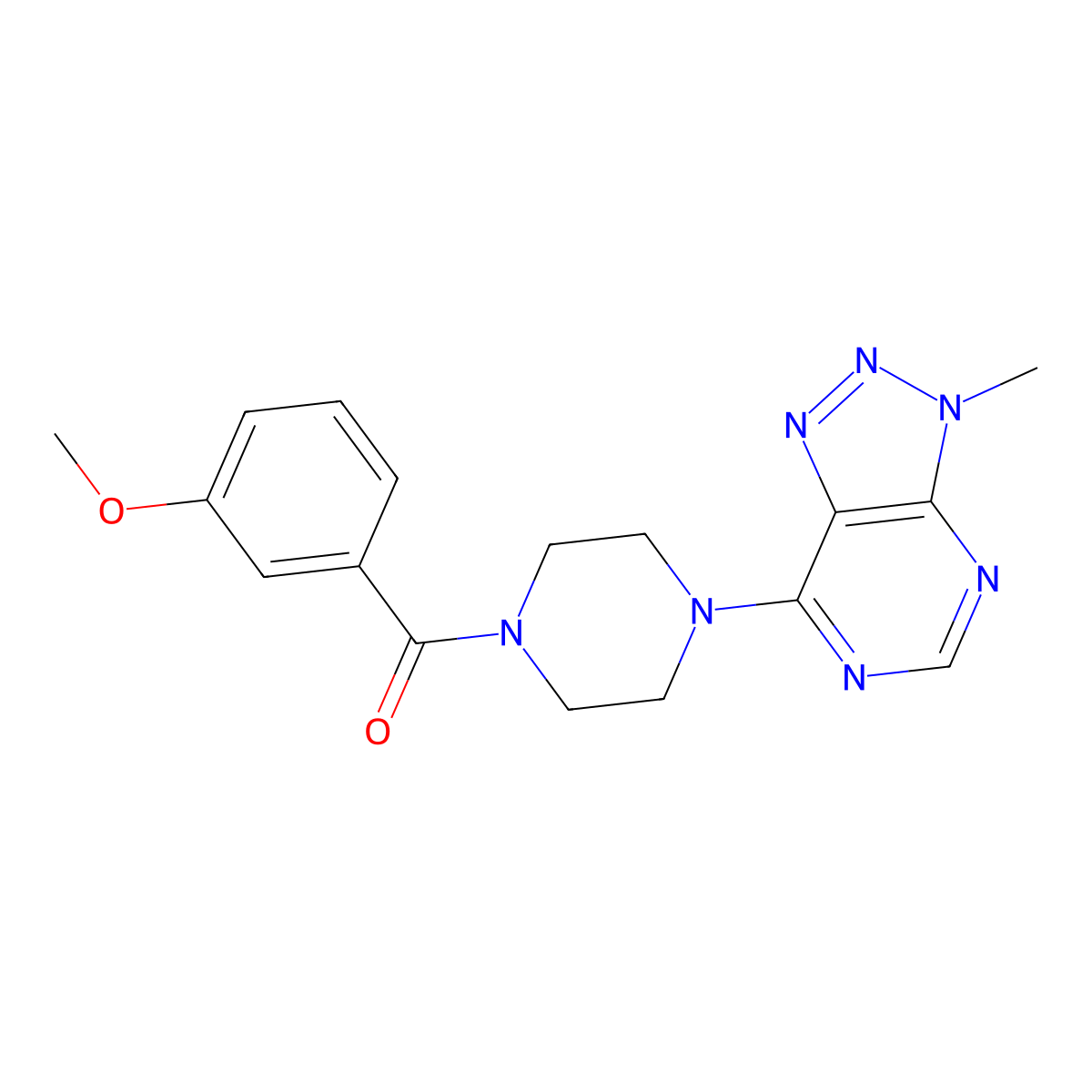 1-(3-methoxybenzoyl)-4-{3-methyl-3H-[1,2,3]triazolo[4,5-d]pyrimidin-7-yl}piperazine molecular structure, CAS 1060206-79-2