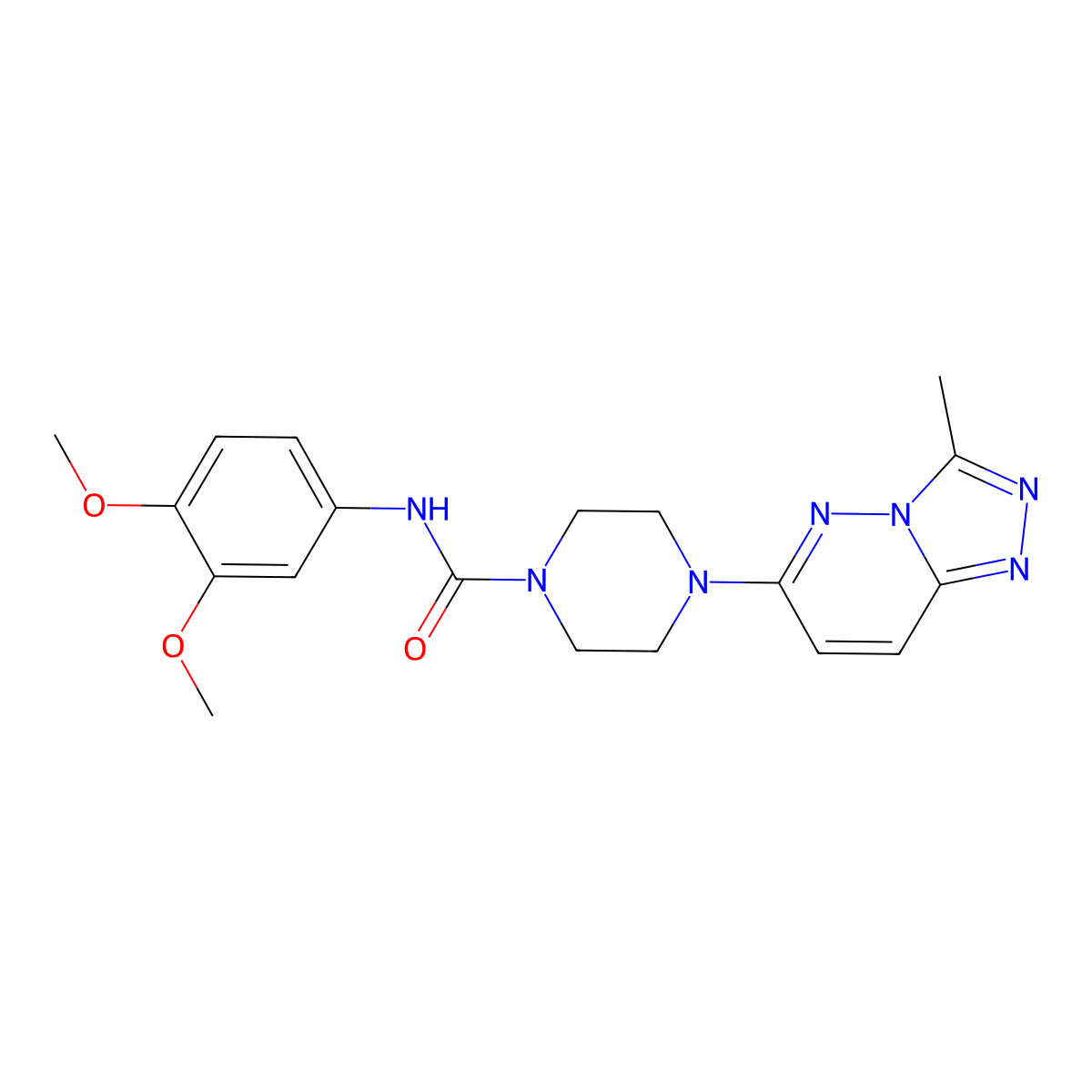 N-(3,4-dimethoxyphenyl)-4-(3-methyl-[1,2,4]triazolo[4,3-b]pyridazin-6-yl)piperazine-1-carboxamide molecular structure, CAS 1060207-89-7