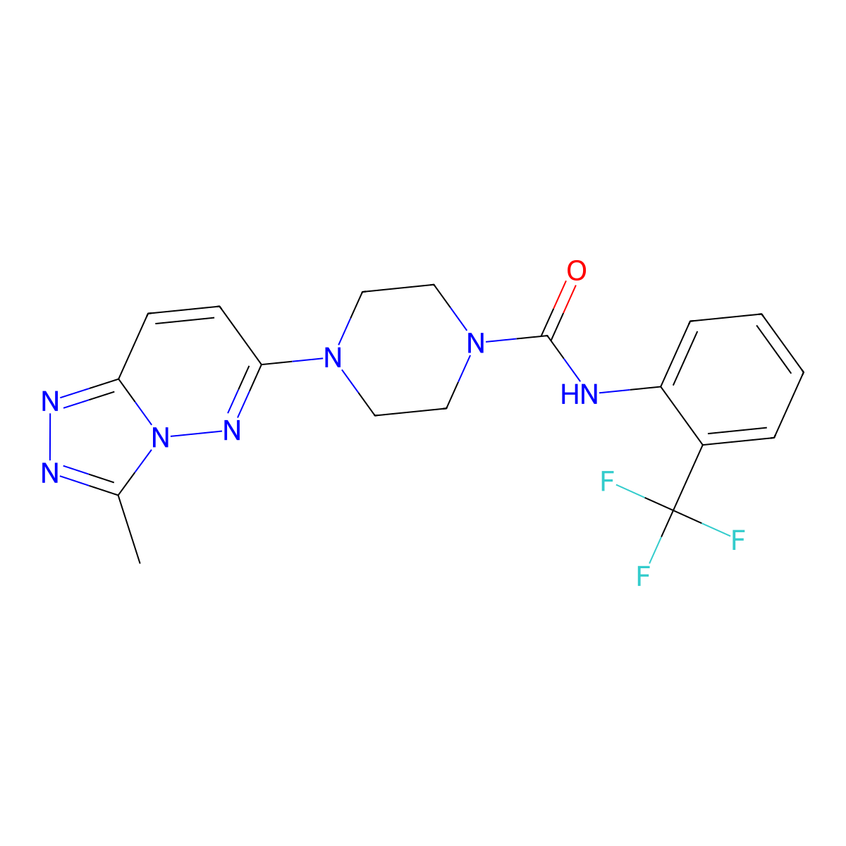 4-{3-methyl-[1,2,4]triazolo[4,3-b]pyridazin-6-yl}-N-[2-(trifluoromethyl)phenyl]piperazine-1-carboxamide molecular structure, CAS 1060208-13-0