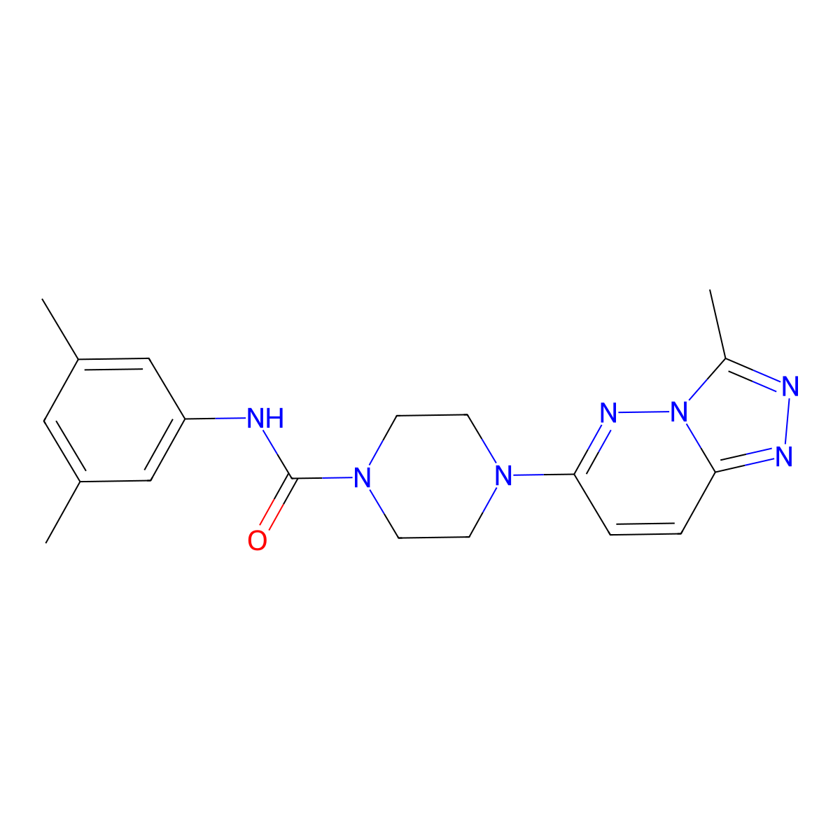 N-(3,5-dimethylphenyl)-4-{3-methyl-[1,2,4]triazolo[4,3-b]pyridazin-6-yl}piperazine-1-carboxamide molecular structure, CAS 1060208-21-0