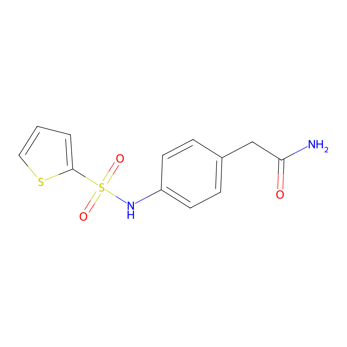 2-[4-(Thiophene-2-sulfonamido)phenyl]acetamide molecular structure, CAS 1060223-43-9