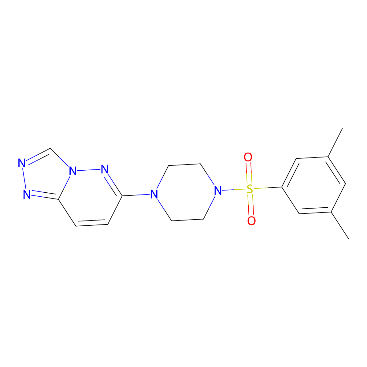 6-(4-((3,5-Dimethylphenyl)sulfonyl)piperazin-1-yl)-[1,2,4]triazolo[4,3-b]pyridazine molecular structure, CAS 1060223-84-8