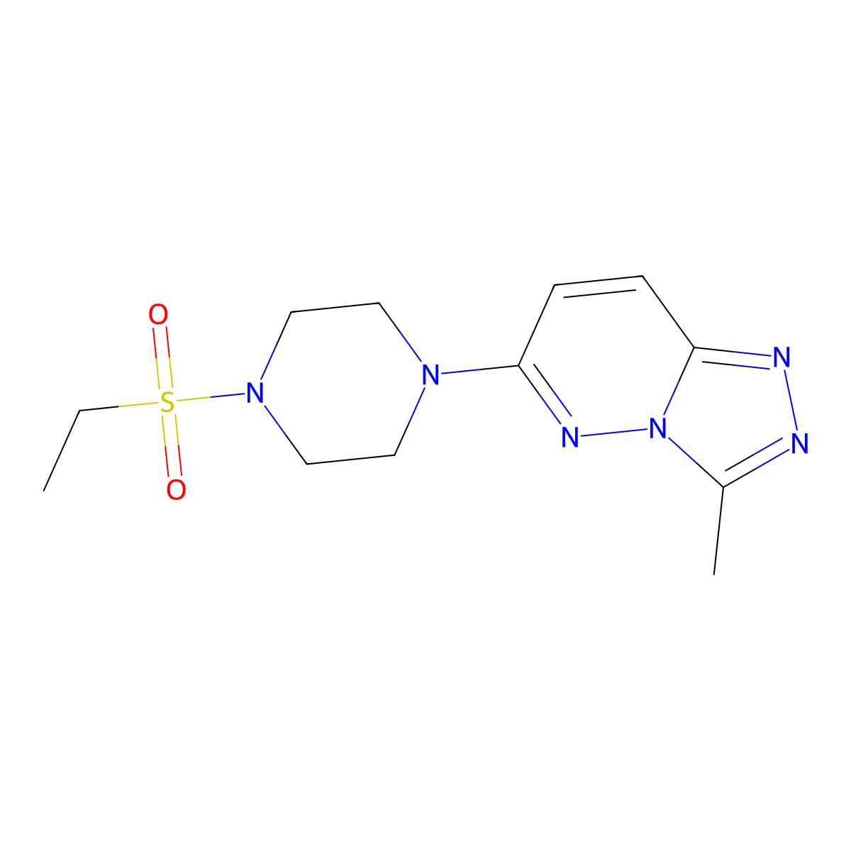 1-(Ethanesulfonyl)-4-{3-methyl-[1,2,4]triazolo[4,3-b]pyridazin-6-yl}piperazine molecular structure, CAS 1060224-04-5
