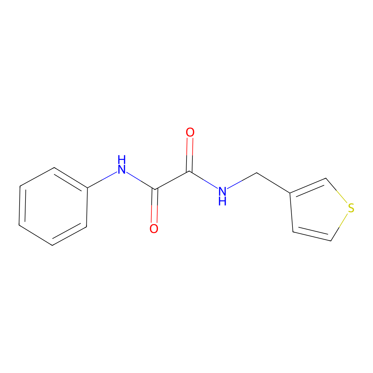 N1-phenyl-N2-(thiophen-3-ylmethyl)oxalamide molecular structure, CAS 1060226-25-6