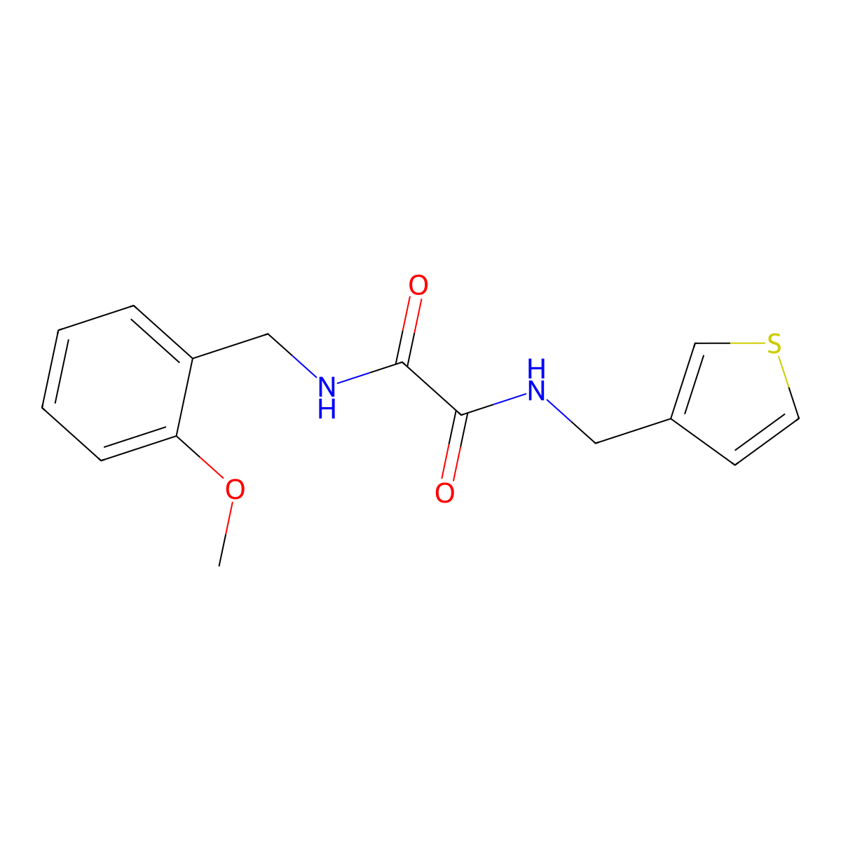 N1-(2-methoxybenzyl)-N2-(thiophen-3-ylmethyl)oxalamide molecular structure, CAS 1060226-32-5