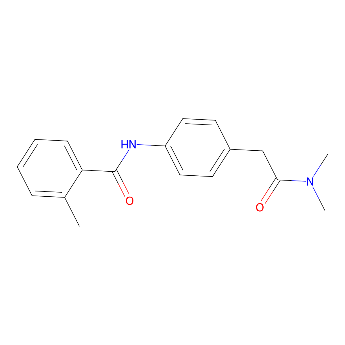 N-{4-[2-(dimethylamino)-2-oxoethyl]phenyl}-2-methylbenzamide molecular structure, CAS 1060227-14-6
