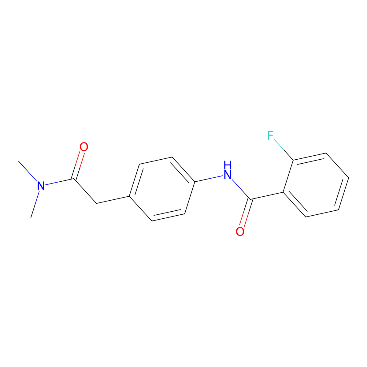 N-{4-[2-(dimethylamino)-2-oxoethyl]phenyl}-2-fluorobenzamide molecular structure, CAS 1060227-73-7