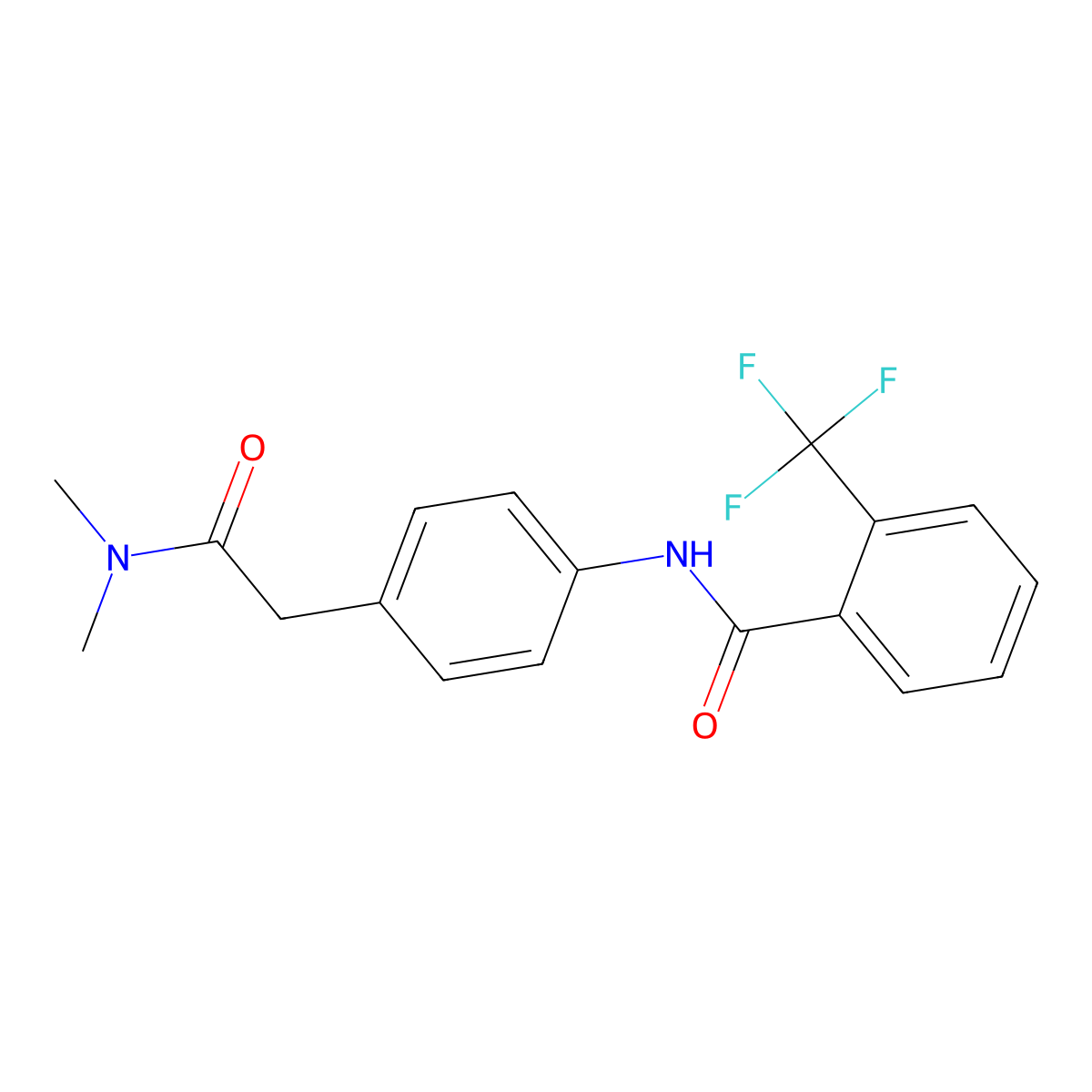 N-{4-[(dimethylcarbamoyl)methyl]phenyl}-2-(trifluoromethyl)benzamide molecular structure, CAS 1060227-79-3