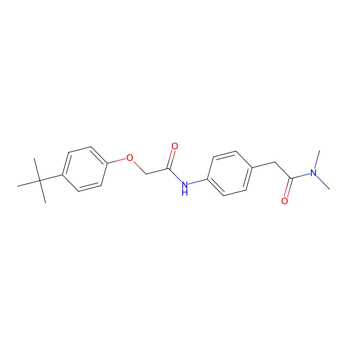 2-{4-[2-(4-Tert-butylphenoxy)acetamido]phenyl}-N,N-dimethylacetamide molecular structure, CAS 1060228-44-5