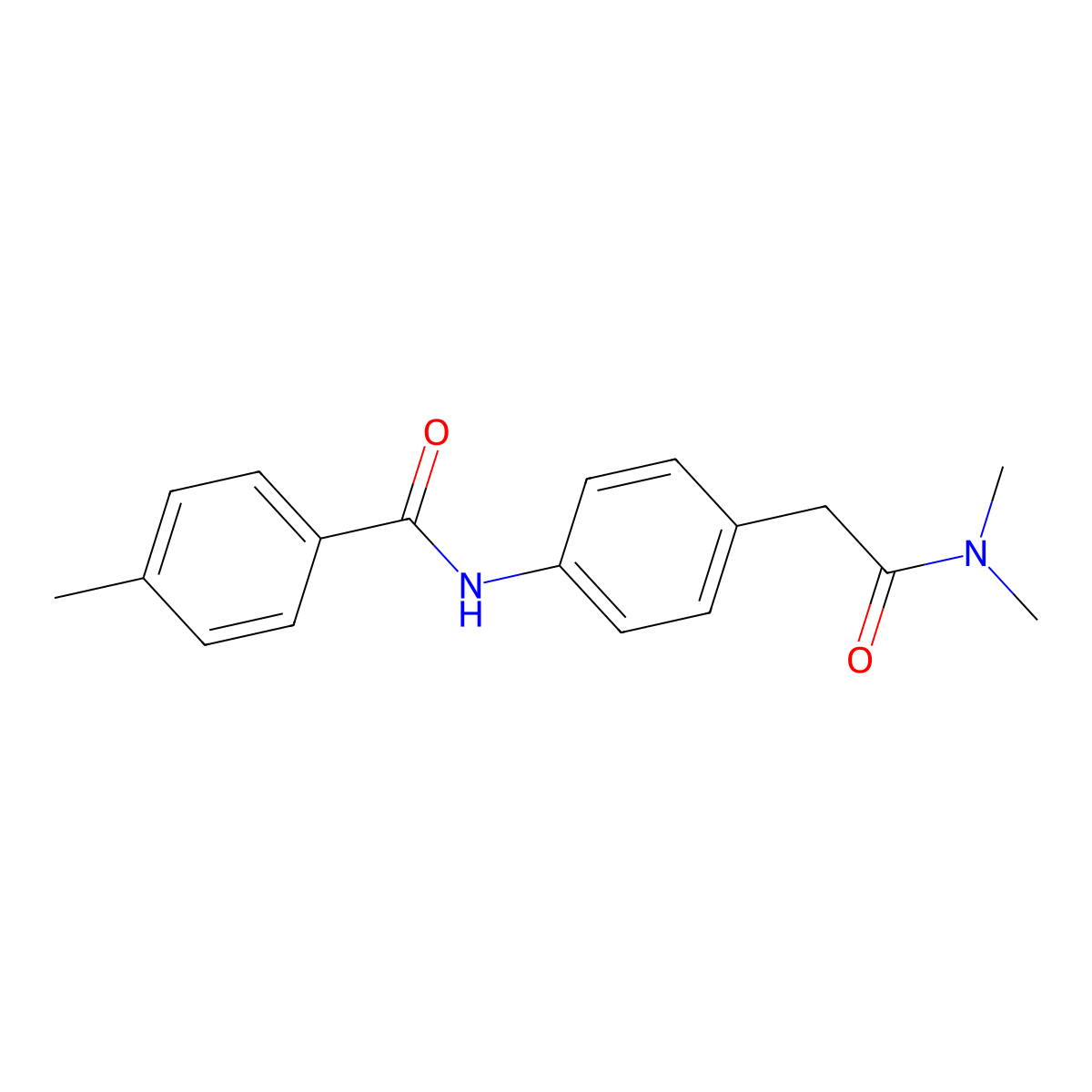 N-{4-[2-(dimethylamino)-2-oxoethyl]phenyl}-4-methylbenzamide molecular structure, CAS 1060228-67-2