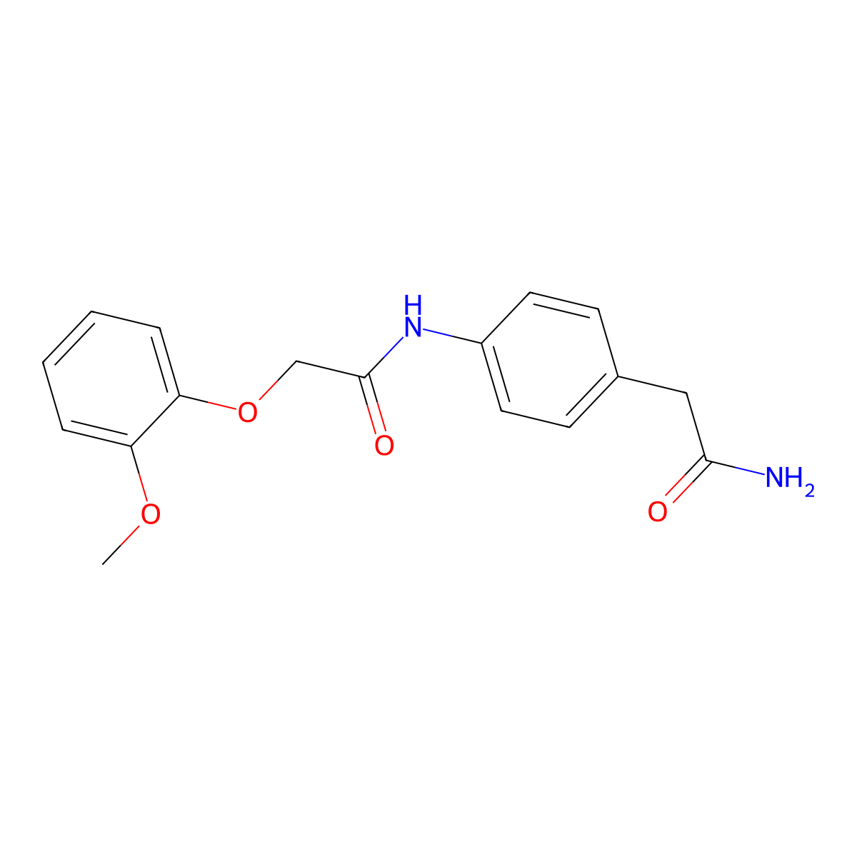 N-[4-(carbamoylmethyl)phenyl]-2-(2-methoxyphenoxy)acetamide molecular structure, CAS 1060230-57-0