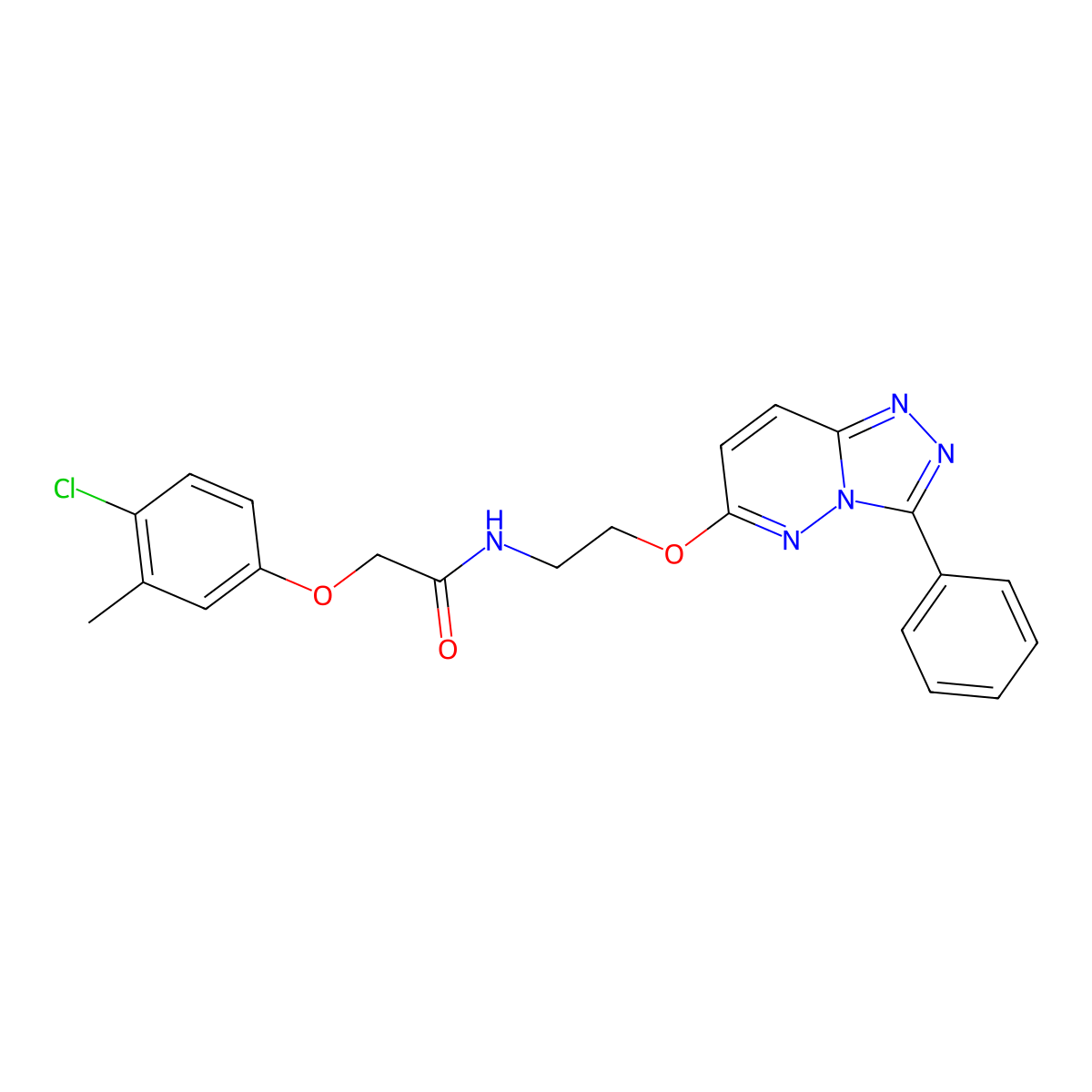 2-(4-chloro-3-methylphenoxy)-N-[2-({3-phenyl-[1,2,4]triazolo[4,3-b]pyridazin-6-yl}oxy)ethyl]acetamide molecular structure, CAS 1060233-29-5