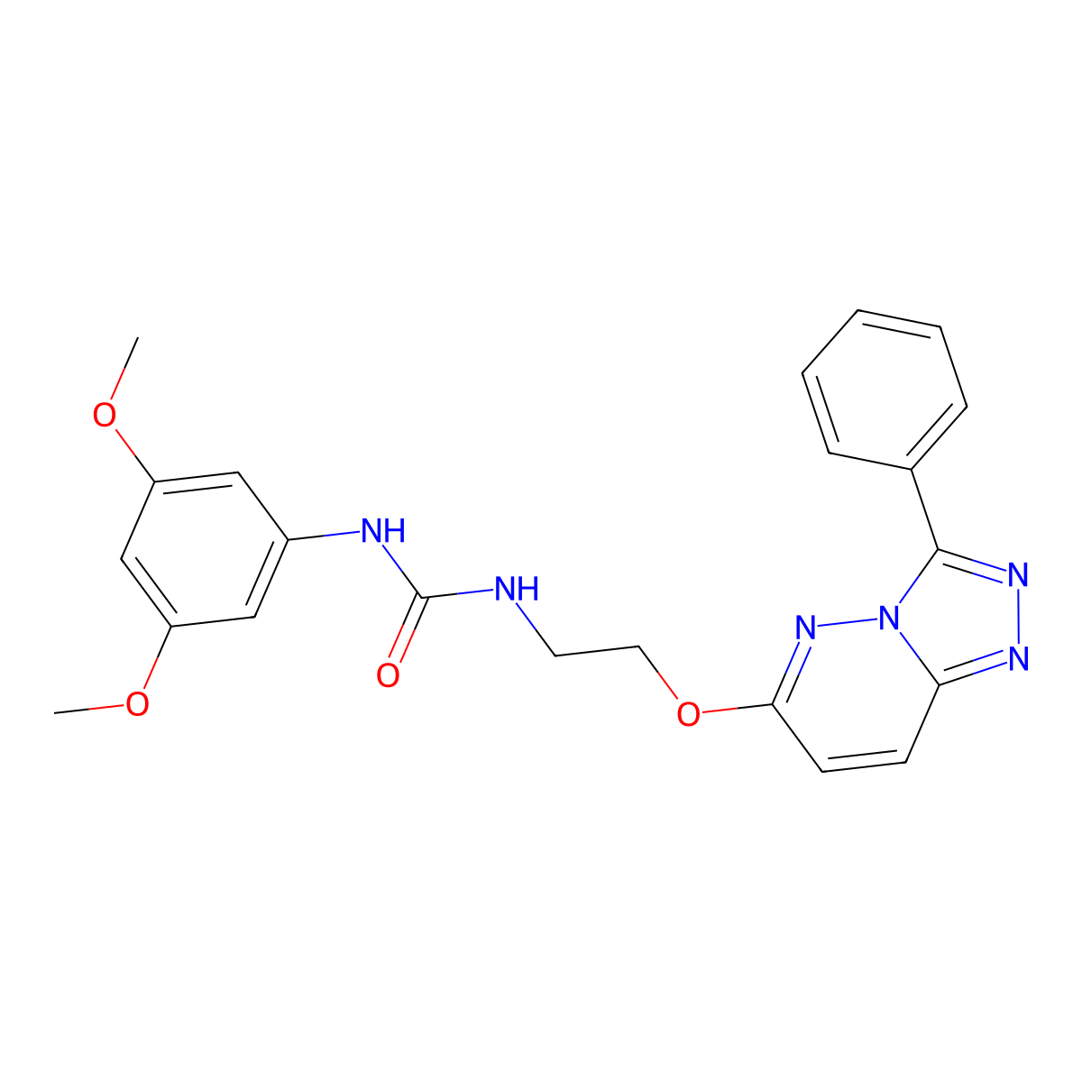 1-(3,5-Dimethoxyphenyl)-3-[2-({3-phenyl-[1,2,4]triazolo[4,3-b]pyridazin-6-yl}oxy)ethyl]urea molecular structure, CAS 1060235-10-0