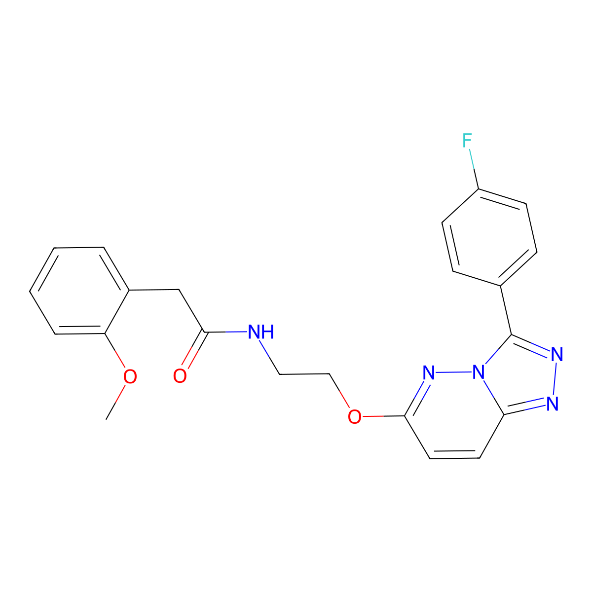 N-(2-{[3-(4-fluorophenyl)-[1,2,4]triazolo[4,3-b]pyridazin-6-yl]oxy}ethyl)-2-(2-methoxyphenyl)acetamide molecular structure, CAS 1060236-49-8