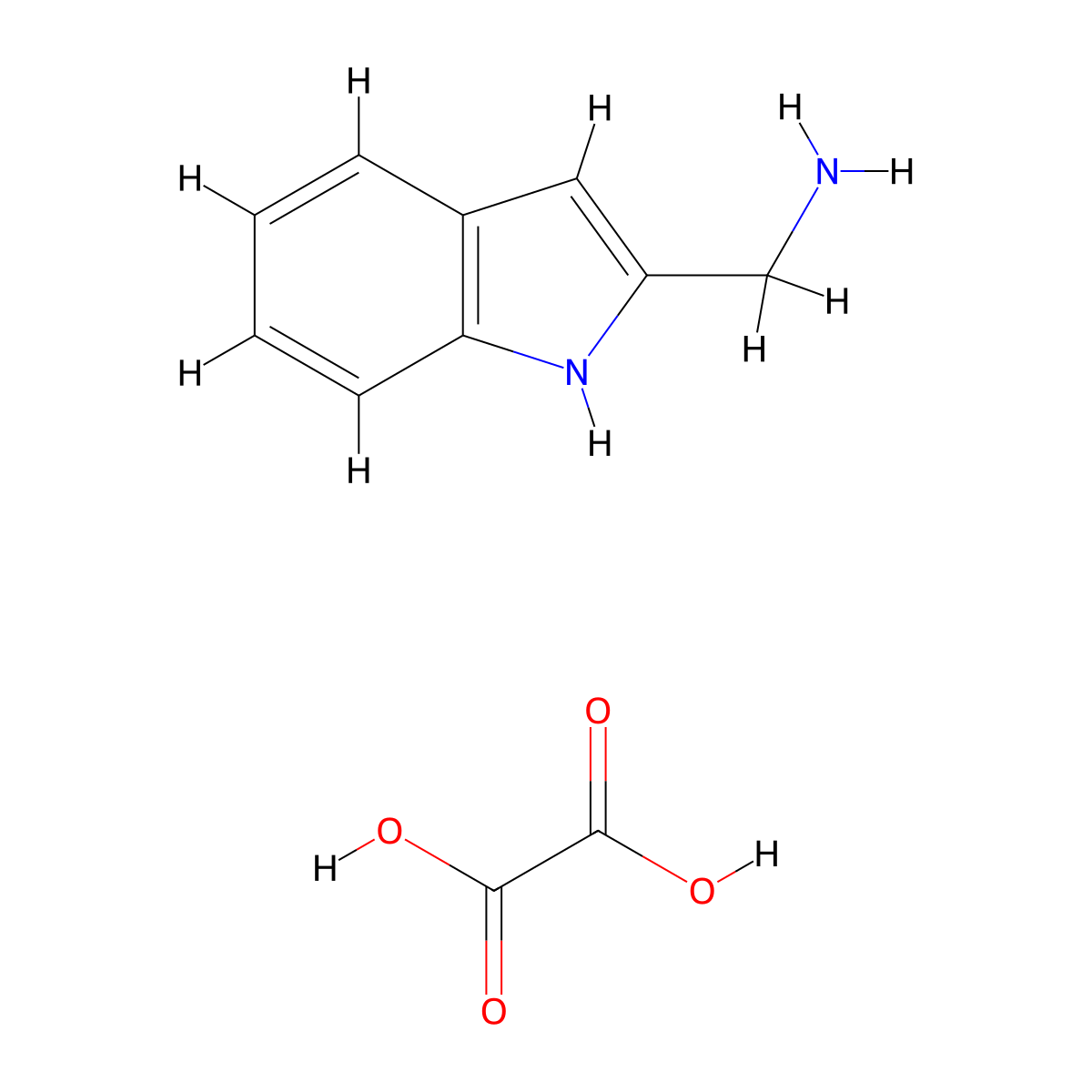 (1H-Indol-2-yl)methanamine oxalate molecular structure, CAS 106024-58-2