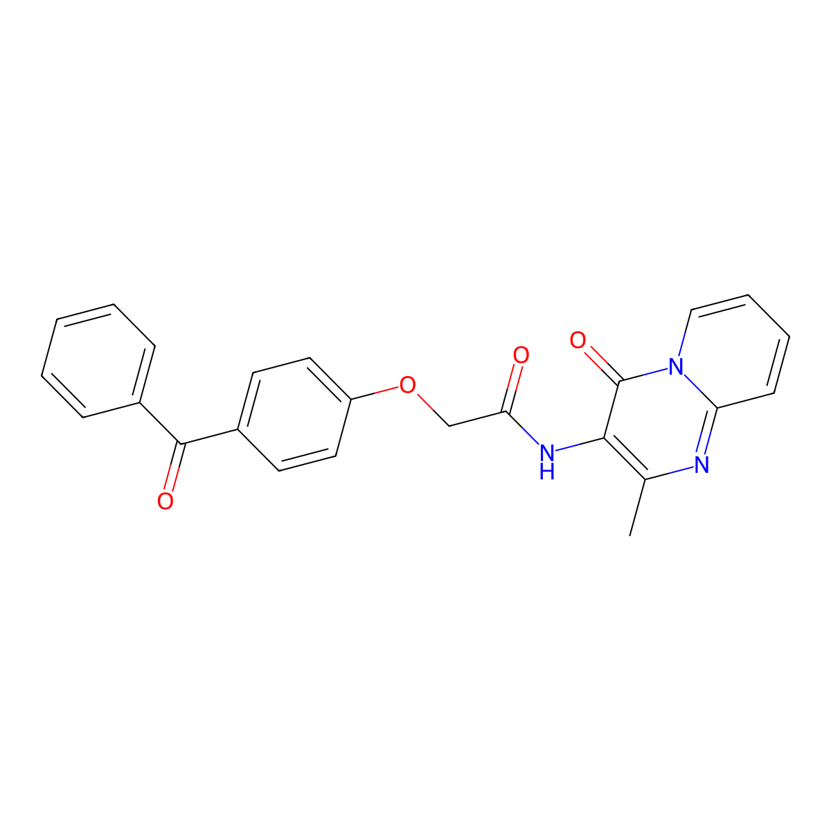 2-(4-benzoylphenoxy)-N-{2-methyl-4-oxo-4H-pyrido[1,2-a]pyrimidin-3-yl}acetamide molecular structure, CAS 1060244-46-3
