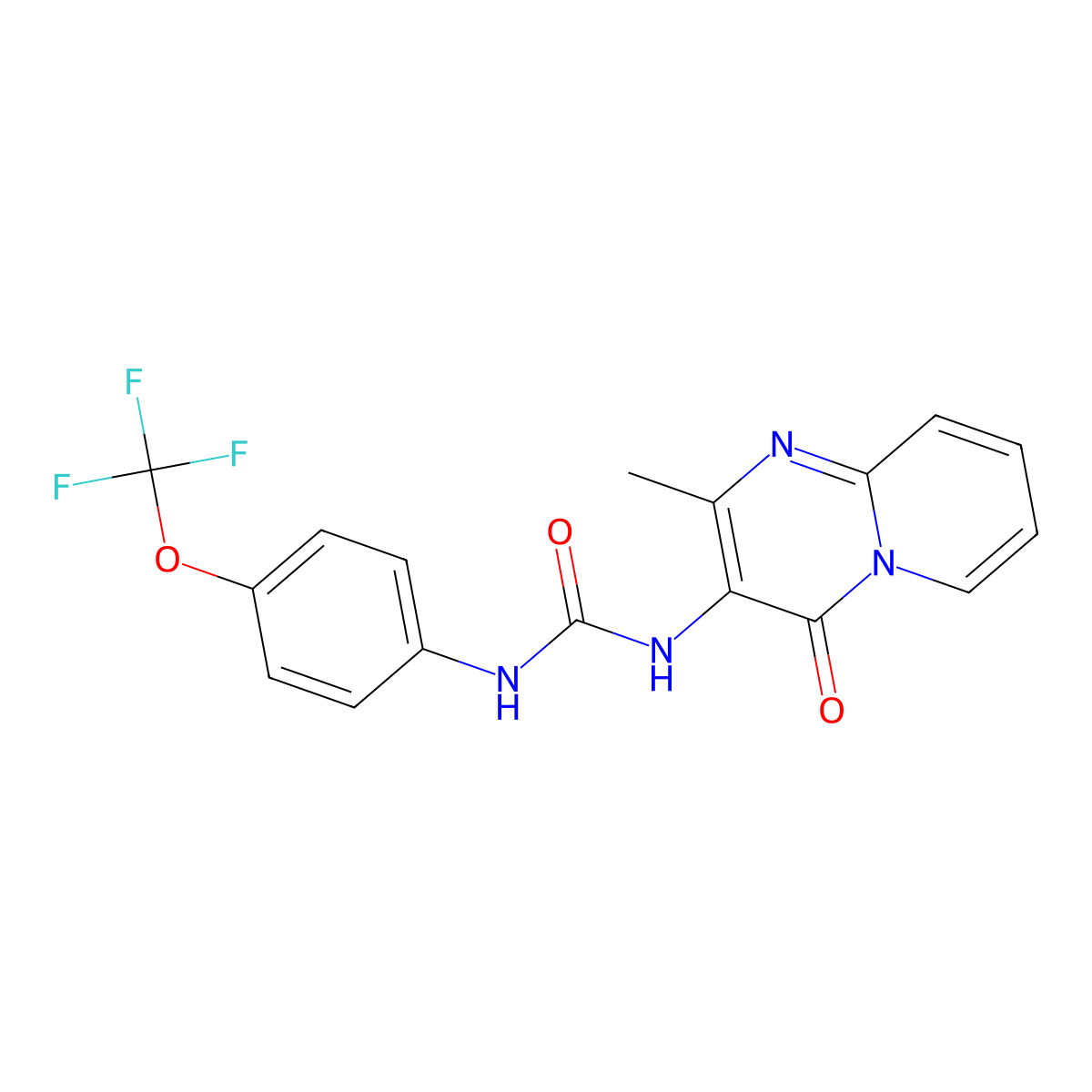 1-(2-methyl-4-oxo-4H-pyrido[1,2-a]pyrimidin-3-yl)-3-(4-(trifluoromethoxy)phenyl)urea molecular structure, CAS 1060245-54-6