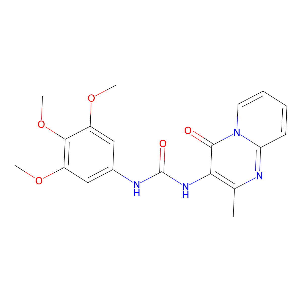 1-(2-methyl-4-oxo-4H-pyrido[1,2-a]pyrimidin-3-yl)-3-(3,4,5-trimethoxyphenyl)urea molecular structure, CAS 1060245-90-0