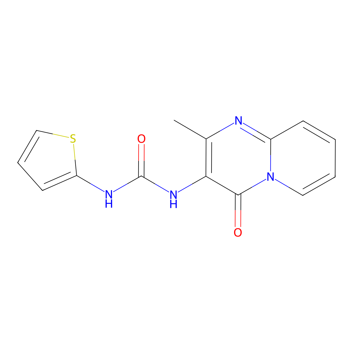 1-(2-methyl-4-oxo-4H-pyrido[1,2-a]pyrimidin-3-yl)-3-(thiophen-2-yl)urea molecular structure, CAS 1060245-96-6