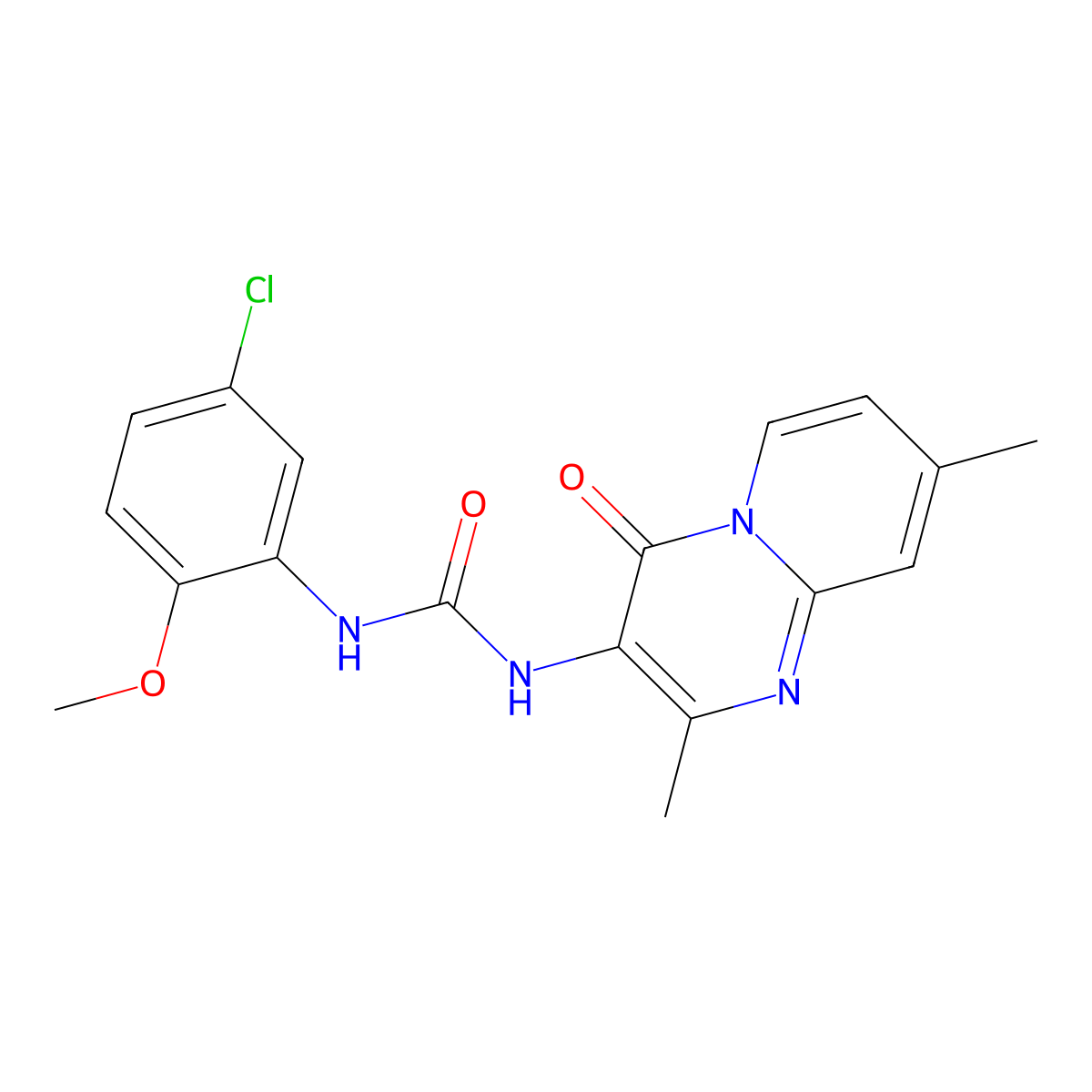 1-(5-chloro-2-methoxyphenyl)-3-(2,8-dimethyl-4-oxo-4H-pyrido[1,2-a]pyrimidin-3-yl)urea molecular structure, CAS 1060247-86-0