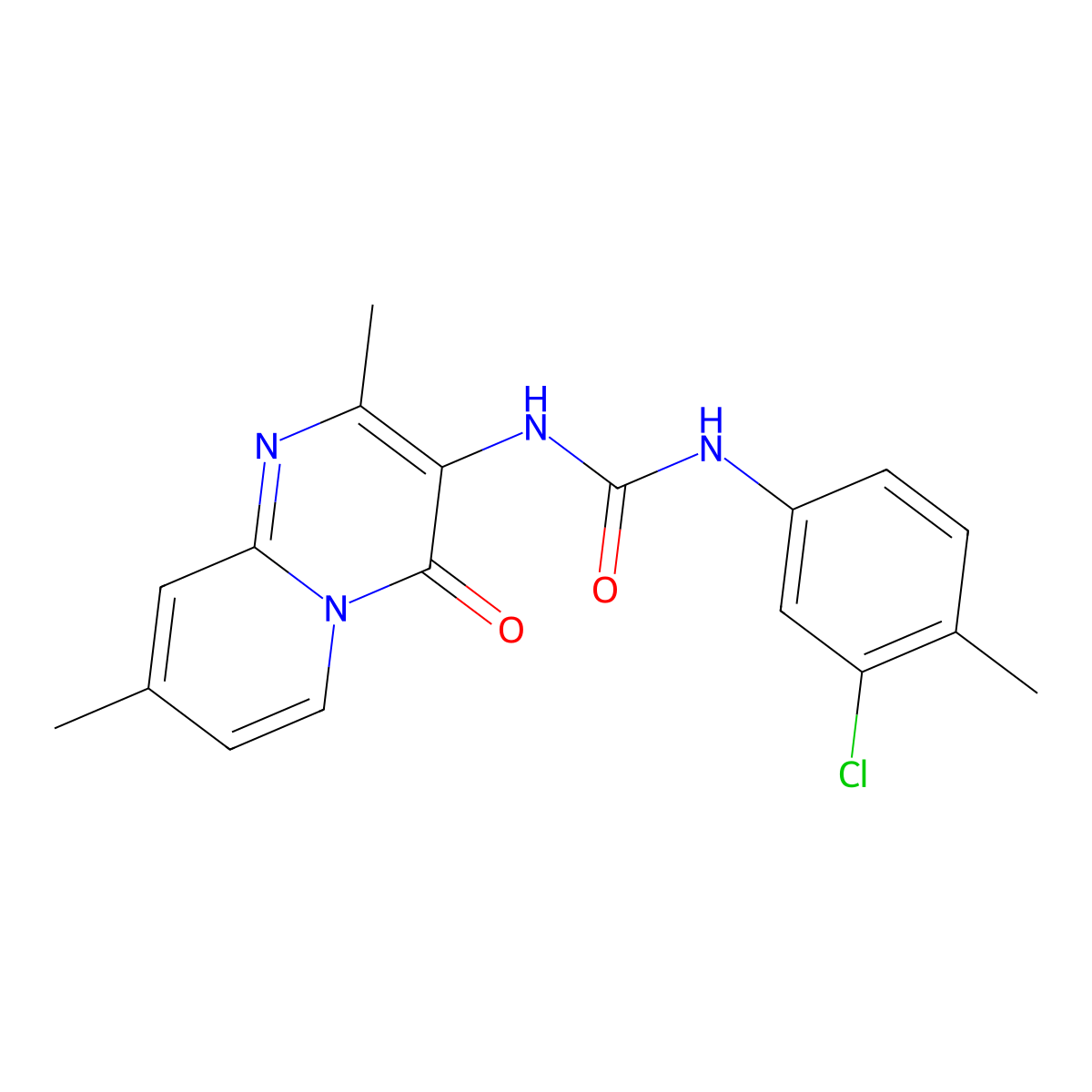 1-(3-chloro-4-methylphenyl)-3-{2,8-dimethyl-4-oxo-4H-pyrido[1,2-a]pyrimidin-3-yl}urea molecular structure, CAS 1060247-98-4