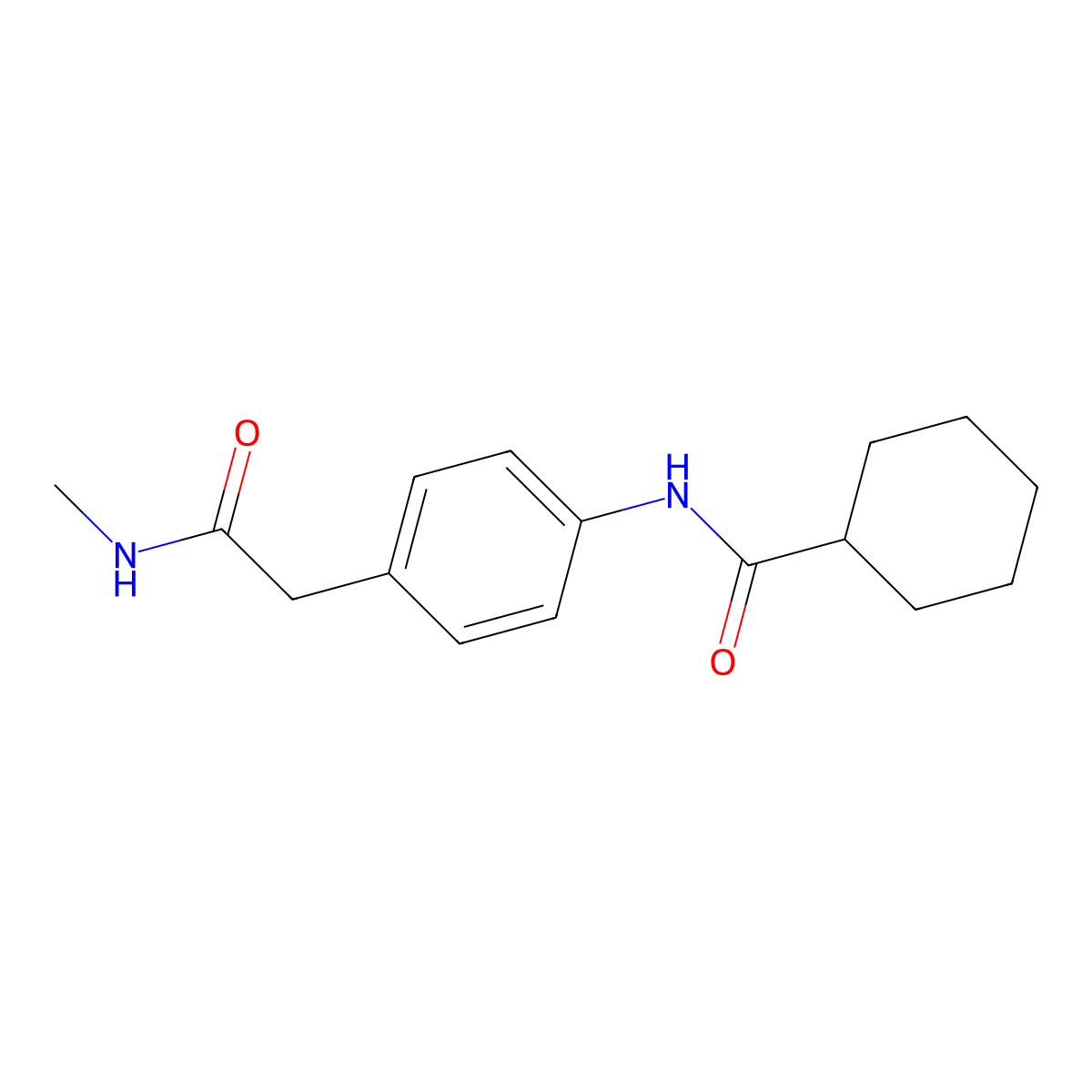 N-{4-[2-(methylamino)-2-oxoethyl]phenyl}cyclohexanecarboxamide molecular structure, CAS 1060251-32-2