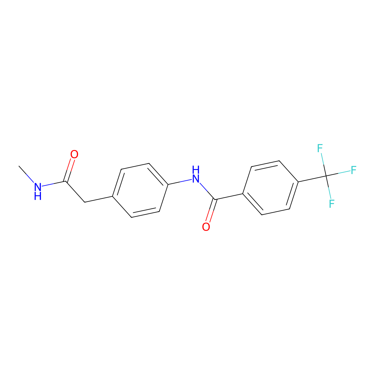 N-{4-[(methylcarbamoyl)methyl]phenyl}-4-(trifluoromethyl)benzamide molecular structure, CAS 1060251-38-8