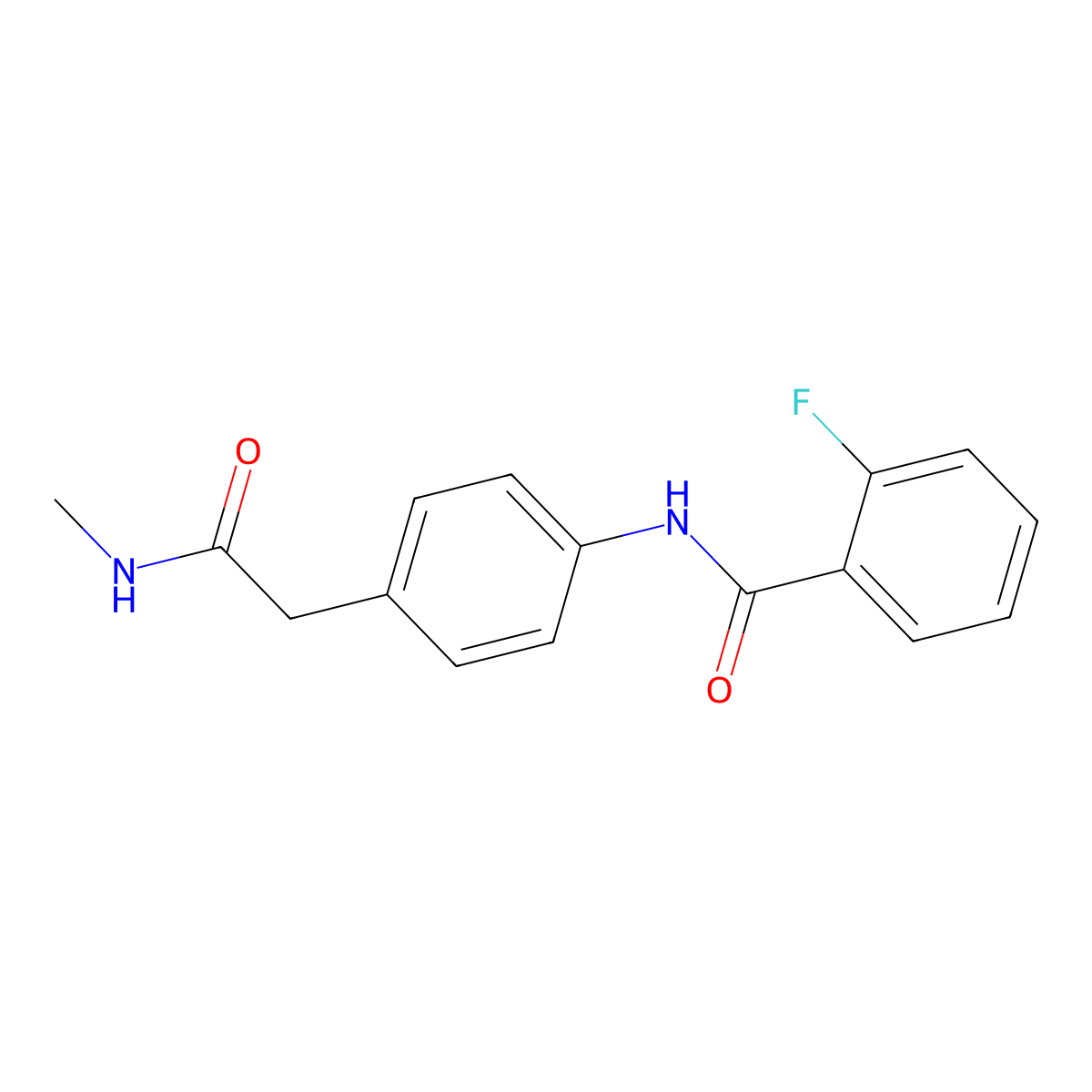 2-fluoro-N-{4-[2-(methylamino)-2-oxoethyl]phenyl}benzamide molecular structure, CAS 1060251-44-6