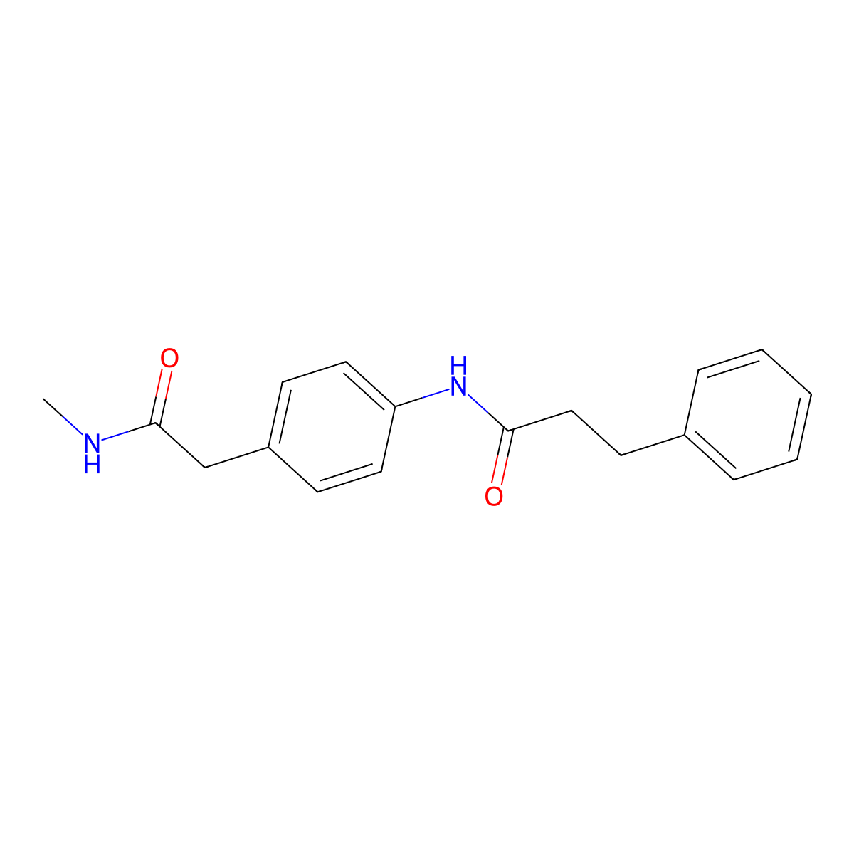 N-{4-[2-(methylamino)-2-oxoethyl]phenyl}-3-phenylpropanamide molecular structure, CAS 1060251-60-6