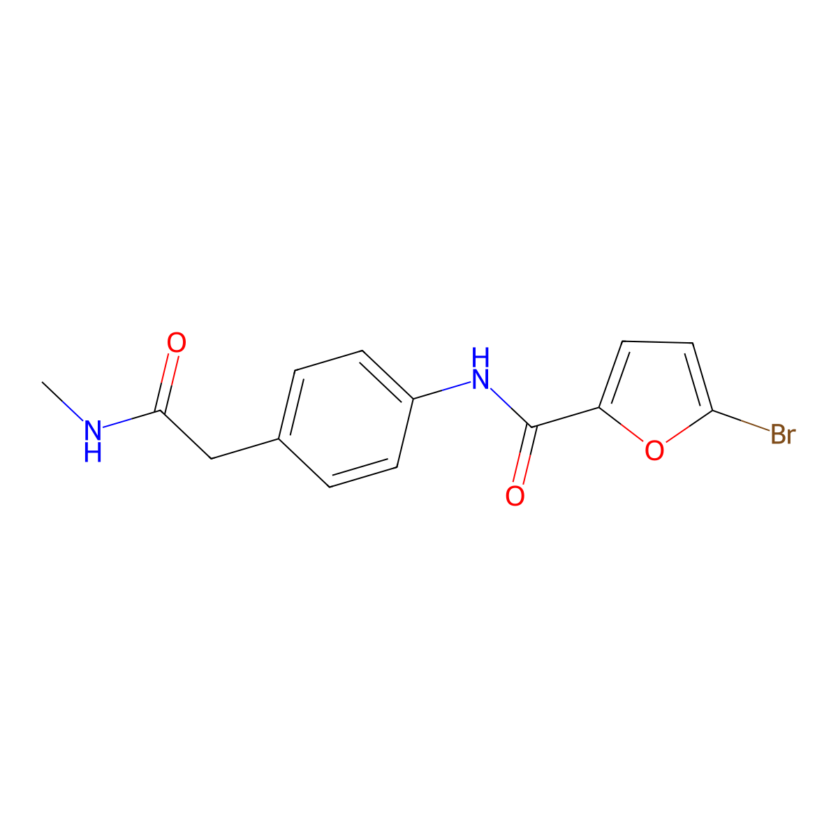 5-Bromo-N-{4-[(methylcarbamoyl)methyl]phenyl}furan-2-carboxamide molecular structure, CAS 1060251-78-6