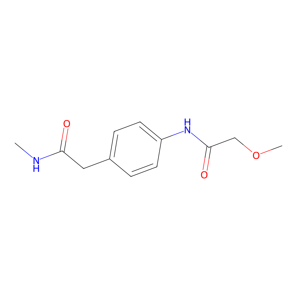 2-methoxy-N-{4-[(methylcarbamoyl)methyl]phenyl}acetamide molecular structure, CAS 1060251-96-8