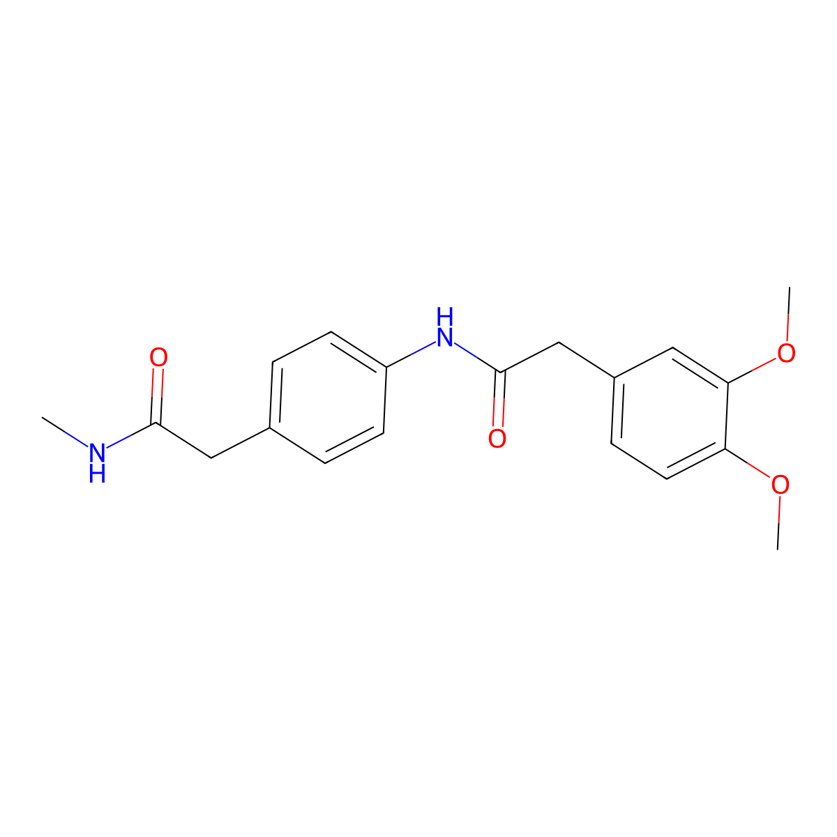 2-{4-[2-(3,4-dimethoxyphenyl)acetamido]phenyl}-N-methylacetamide molecular structure, CAS 1060252-14-3