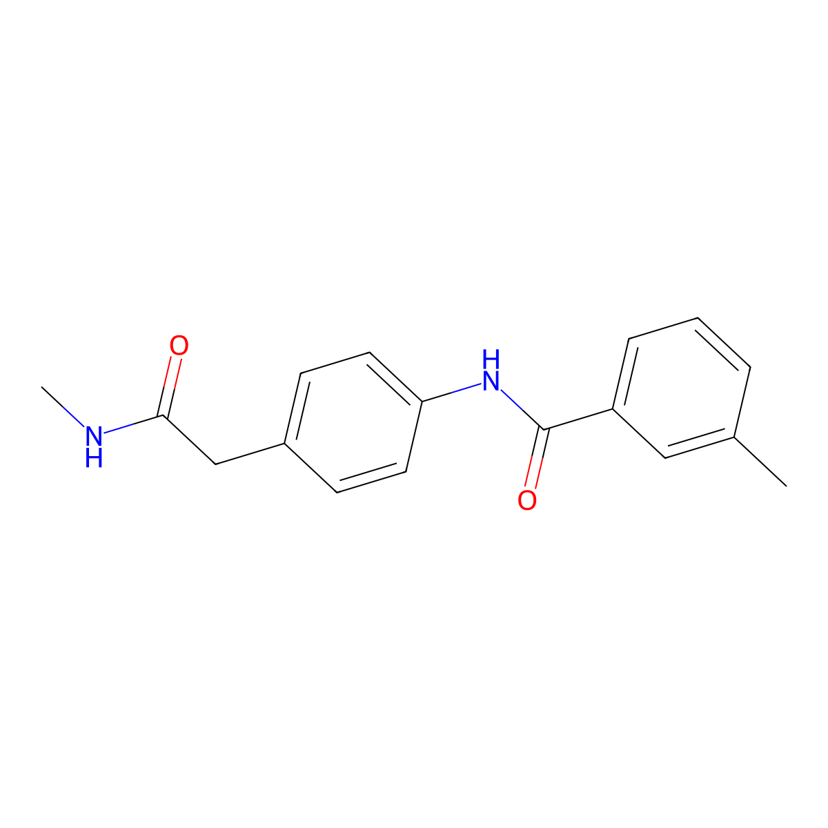 3-methyl-N-{4-[2-(methylamino)-2-oxoethyl]phenyl}benzamide molecular structure, CAS 1060252-24-5