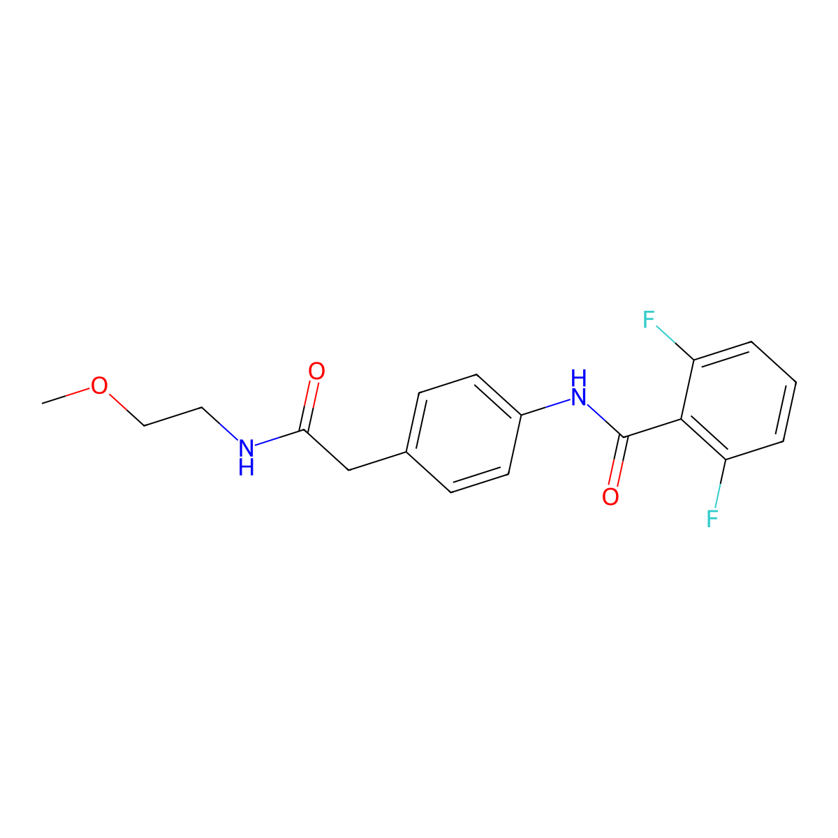 2,6-difluoro-N-(4-{[(2-methoxyethyl)carbamoyl]methyl}phenyl)benzamide molecular structure, CAS 1060252-68-7