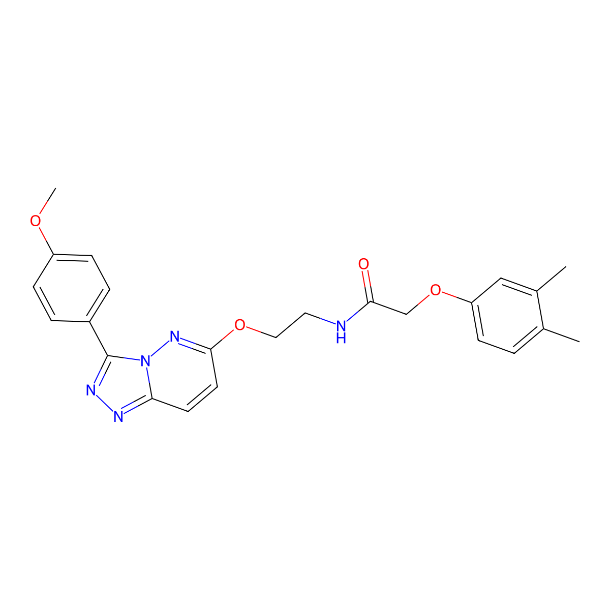 2-(3,4-dimethylphenoxy)-N-(2-{[3-(4-methoxyphenyl)-[1,2,4]triazolo[4,3-b]pyridazin-6-yl]oxy}ethyl)acetamide molecular structure, CAS 1060252-95-0