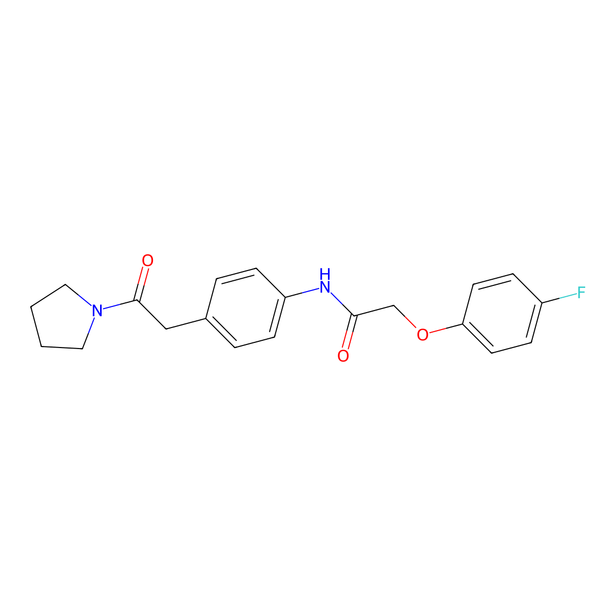 2-(4-fluorophenoxy)-N-{4-[2-oxo-2-(pyrrolidin-1-yl)ethyl]phenyl}acetamide molecular structure, CAS 1060261-20-2