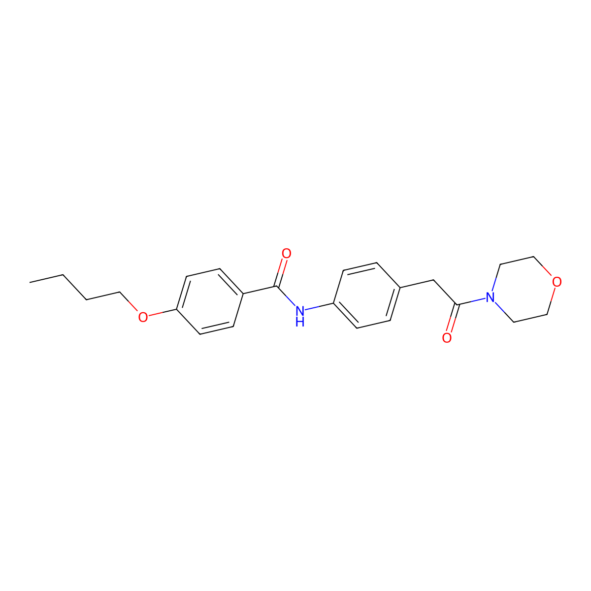 4-Butoxy-N-{4-[2-(morpholin-4-YL)-2-oxoethyl]phenyl}benzamide molecular structure, CAS 1060261-56-4