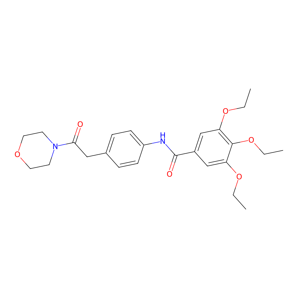 3,4,5-triethoxy-N-{4-[2-(morpholin-4-yl)-2-oxoethyl]phenyl}benzamide molecular structure, CAS 1060262-51-2
