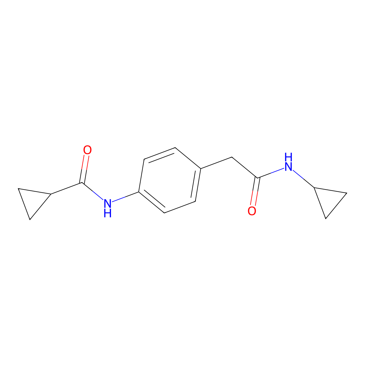 N-{4-[(cyclopropylcarbamoyl)methyl]phenyl}cyclopropanecarboxamide molecular structure, CAS 1060262-61-4